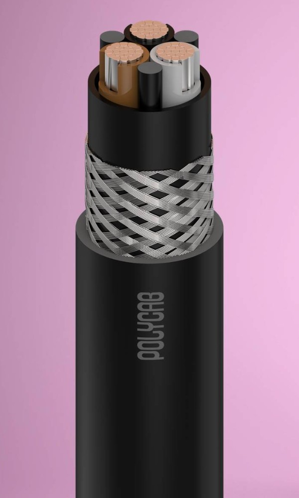 Polycab 3 Core Braided Cable